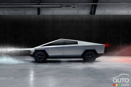 Le Tesla Cybertruck, lors de son dévoilement